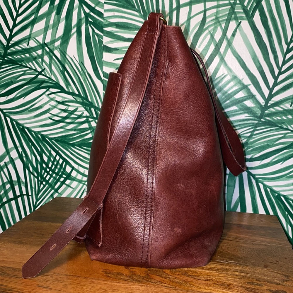 Madewell Transport Dark Brown Leather Tote Bag - Picture 3 of 13